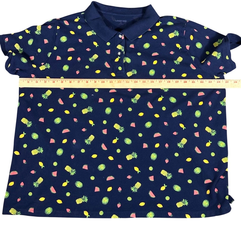 Lands' End Polo Shirts Women 2X Multicolor Tropical Fruit Floral Bundle 3PK - Picture 5 of 9